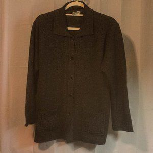 Jon and Anna Black Button Up Sweater Size XL/XXL